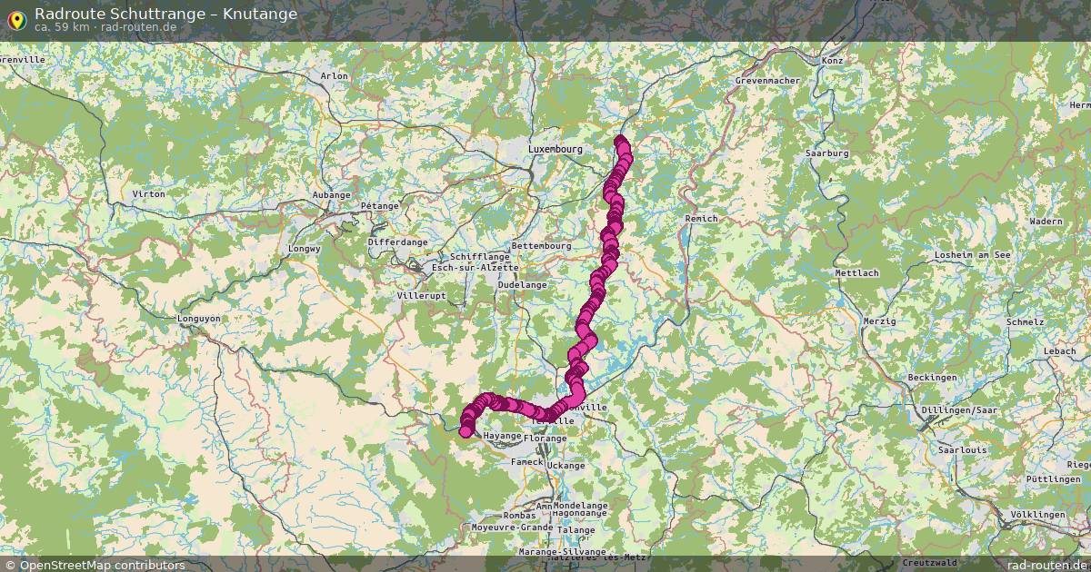 Fahrradroute Schuttrange – Knutange