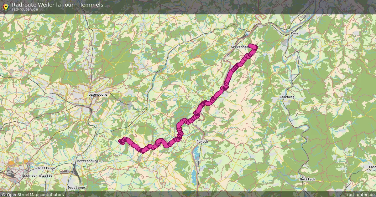 Fahrradroute Weiler-La-Tour – Temmels