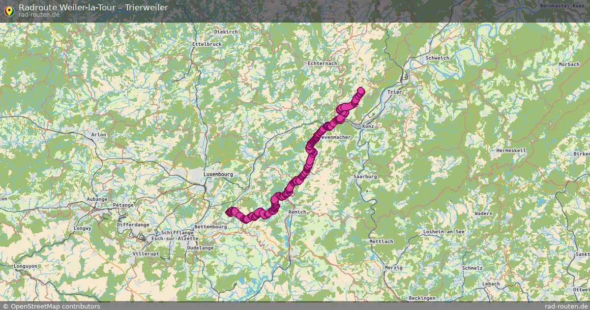 Fahrradroute Weiler-La-Tour – Trierweiler