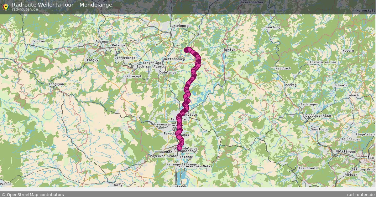 Fahrradroute Weiler-La-Tour – Mondelange