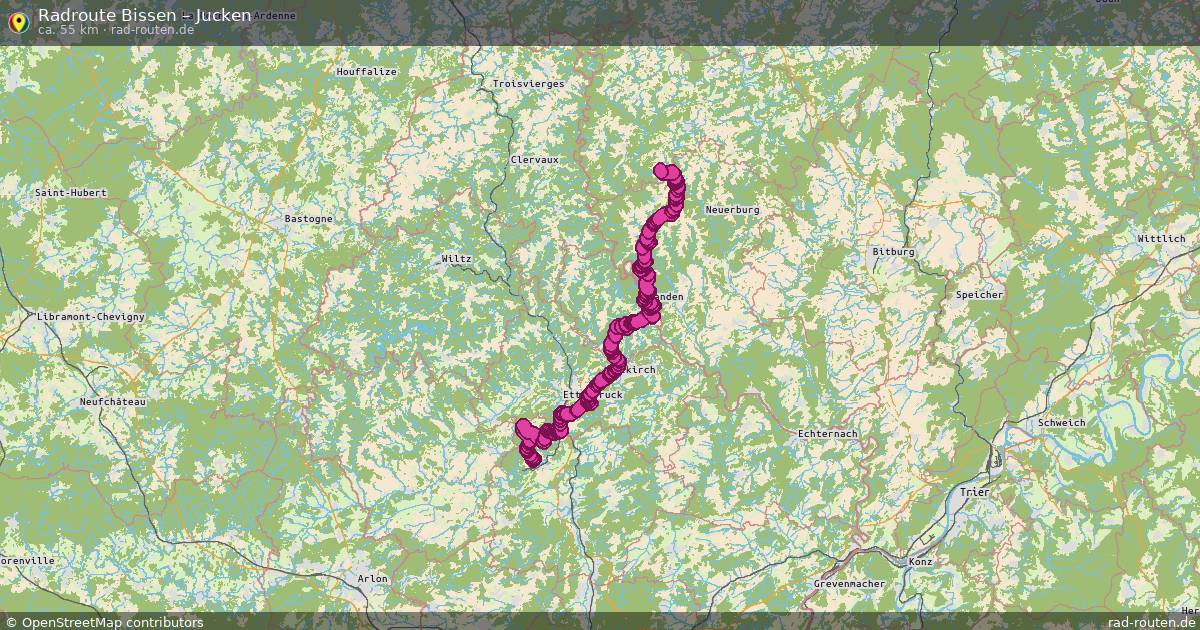 Fahrradroute Bissen – Jucken