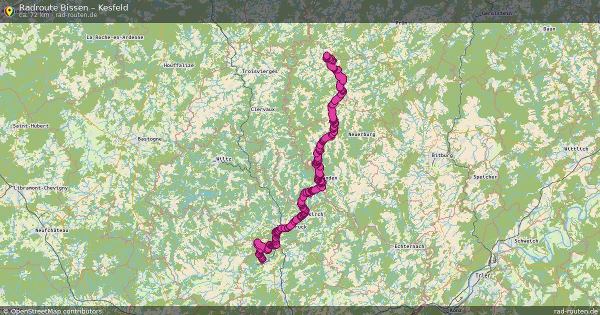 Fahrradroute Bissen – Kesfeld