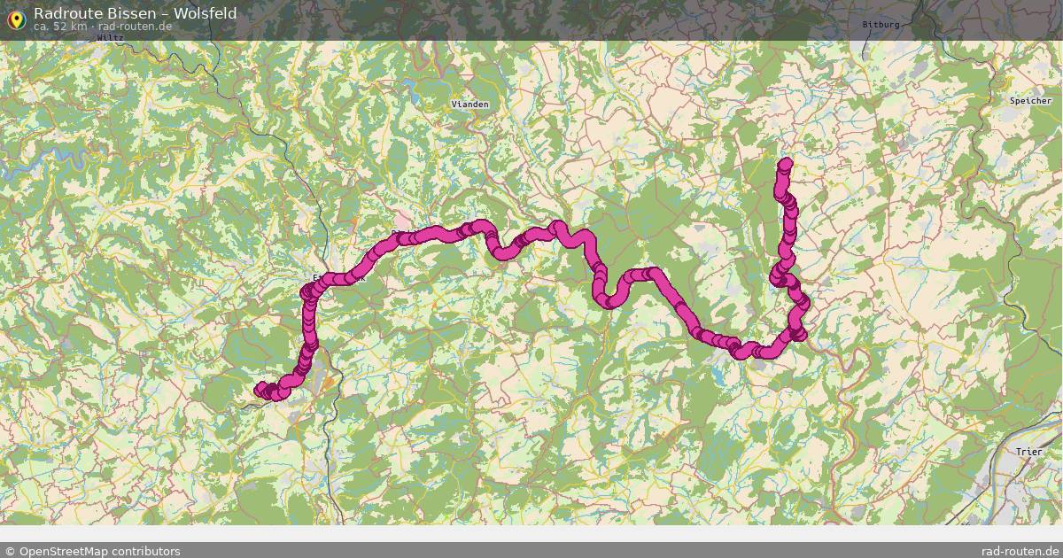 Fahrradroute Bissen – Wolsfeld