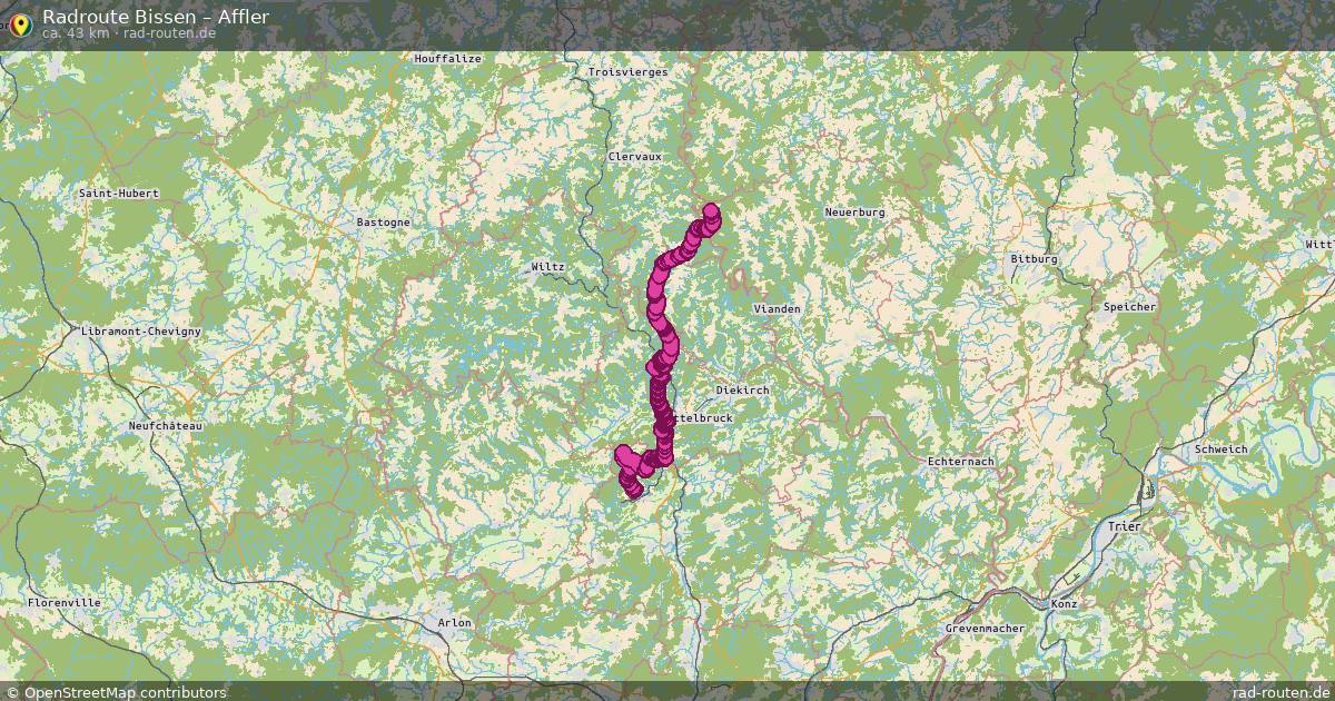 Fahrradroute Bissen – Affler