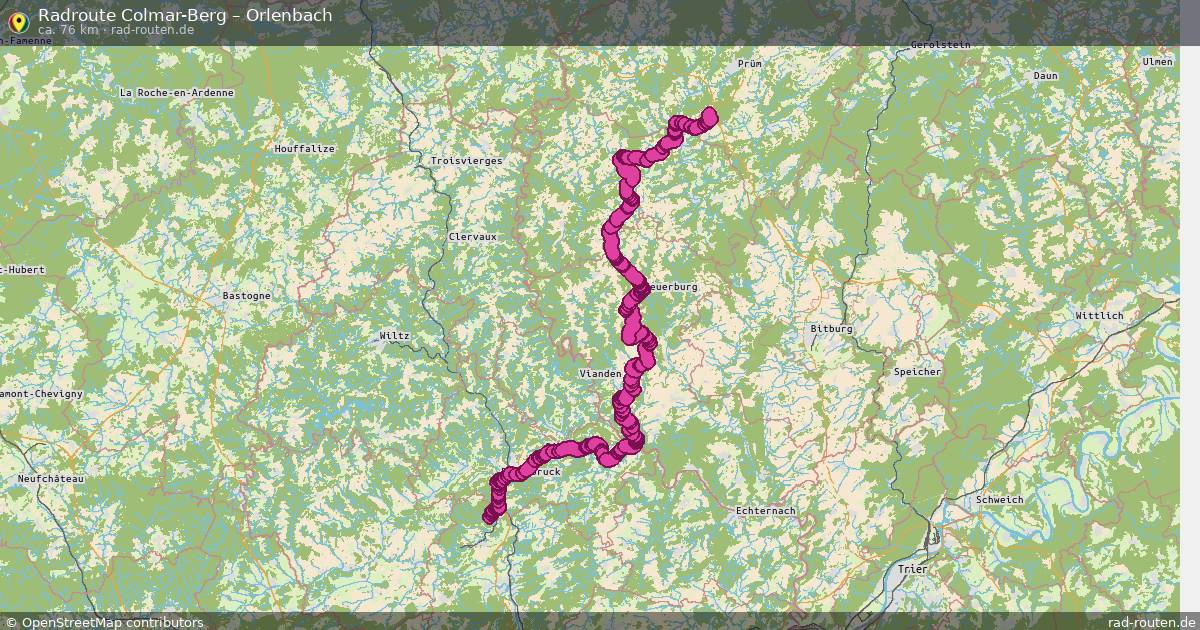 Fahrradroute Colmar-Berg – Orlenbach