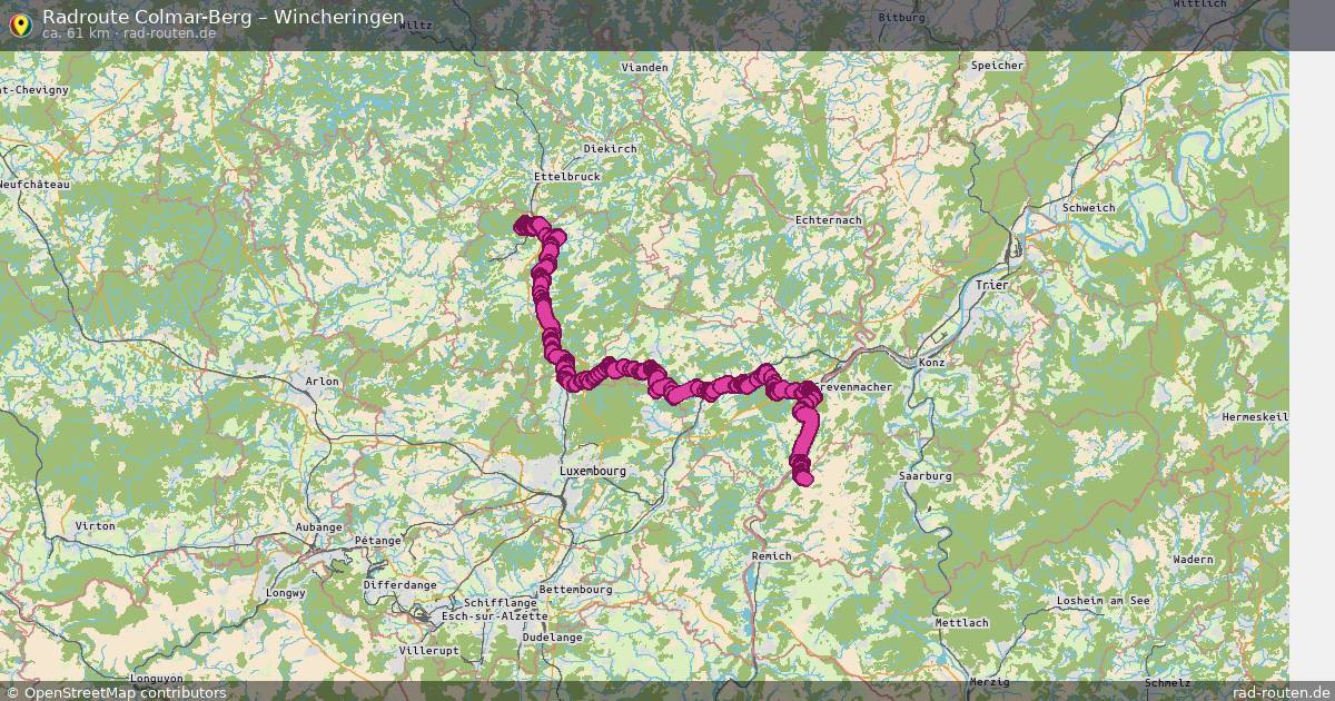 Fahrradroute Colmar-Berg – Wincheringen