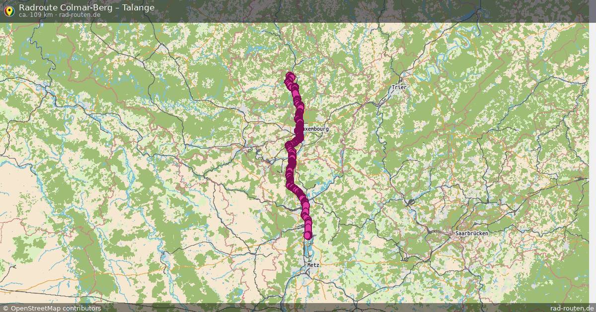 Fahrradroute Colmar-Berg – Talange