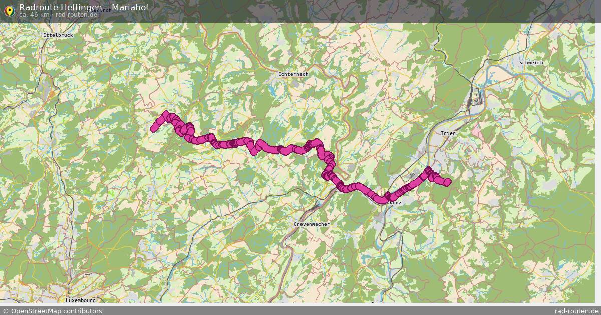 Fahrradroute Heffingen – Mariahof