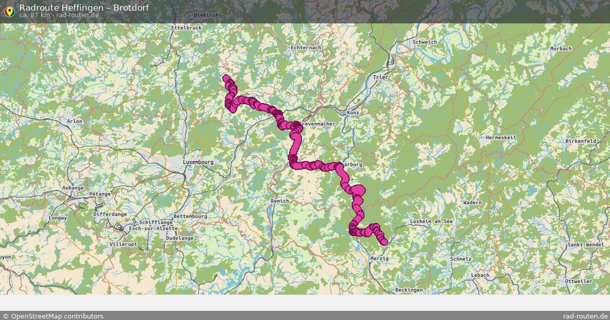 Fahrradroute Heffingen – Brotdorf