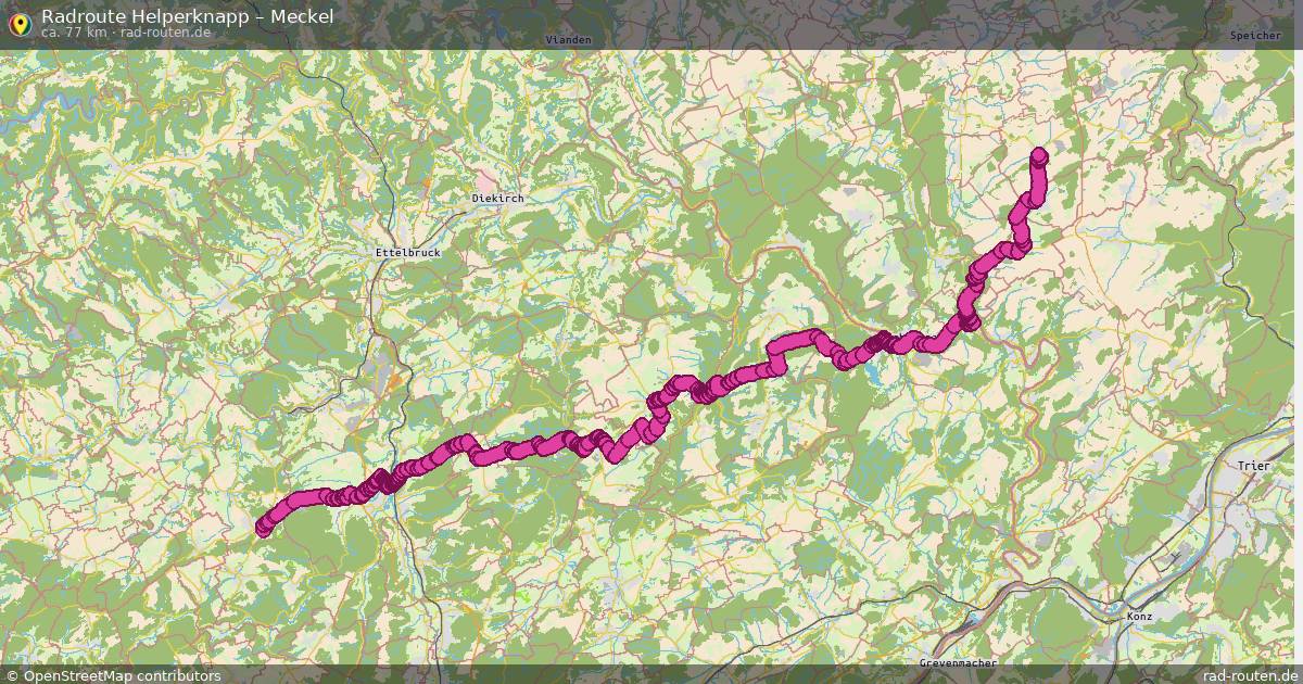 Fahrradroute Helperknapp – Meckel