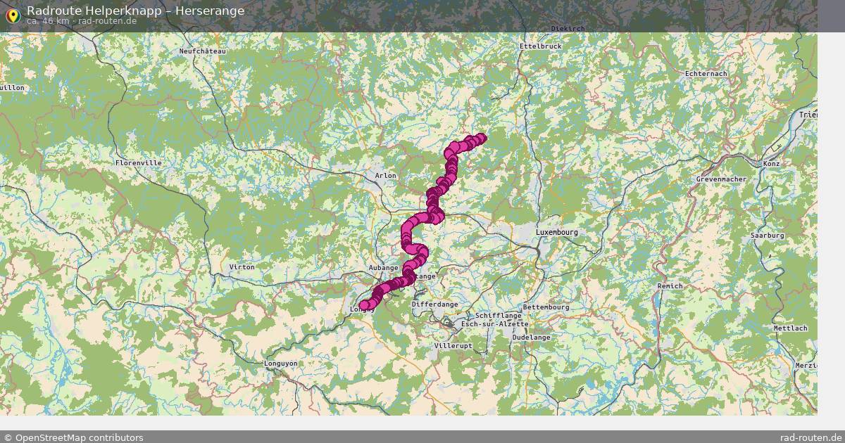 Fahrradroute Helperknapp – Herserange