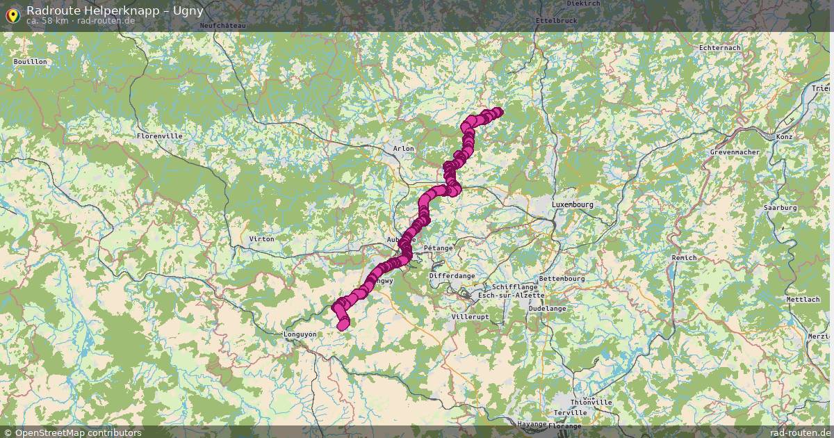 Fahrradroute Helperknapp – Ugny