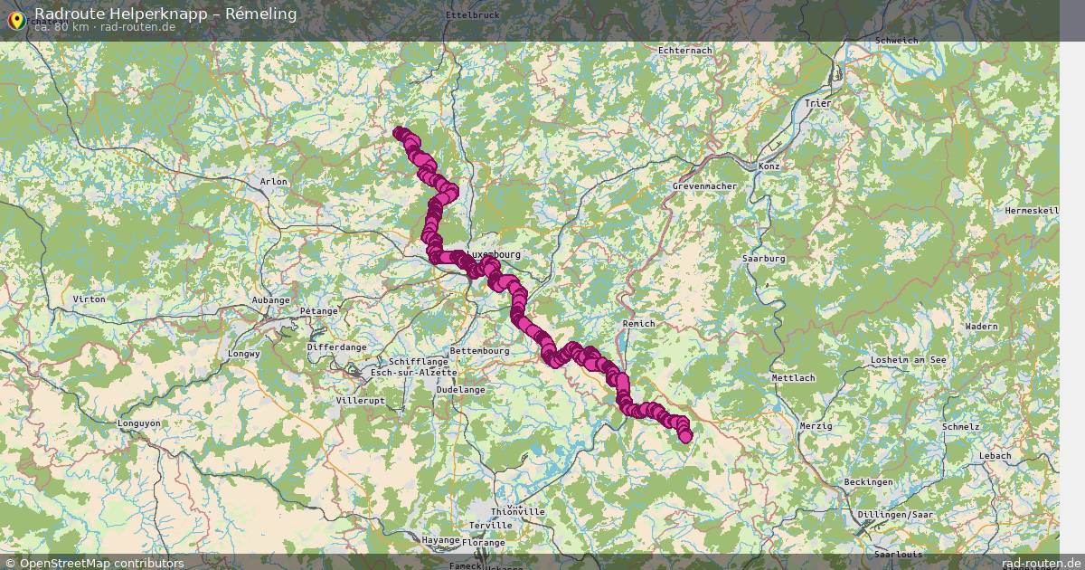 Fahrradroute Helperknapp – Rémeling