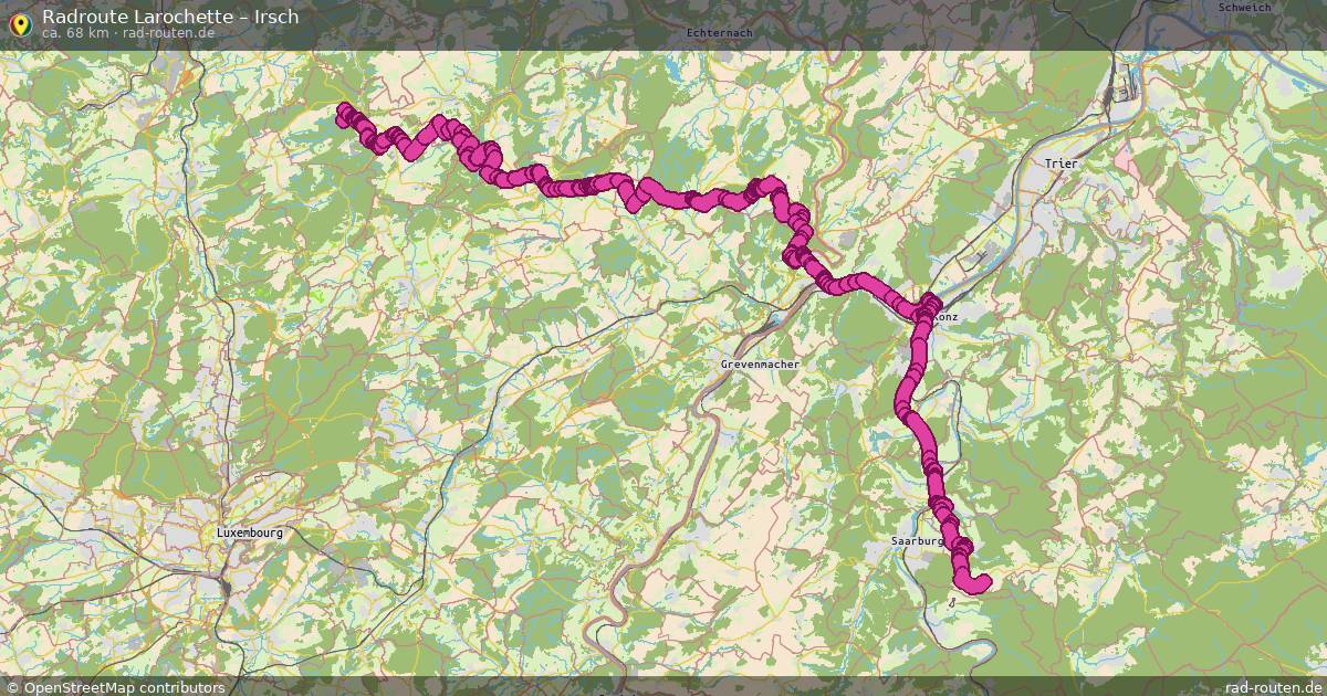 Fahrradroute Larochette – Irsch
