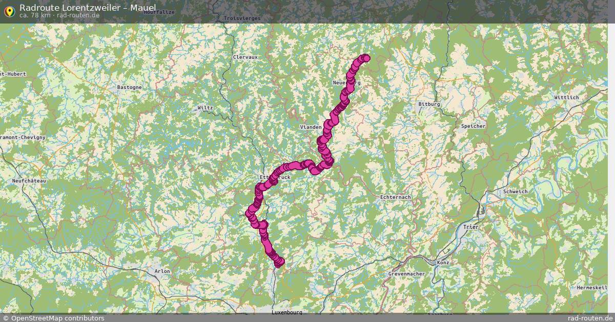 Fahrradroute Lorentzweiler – Mauel