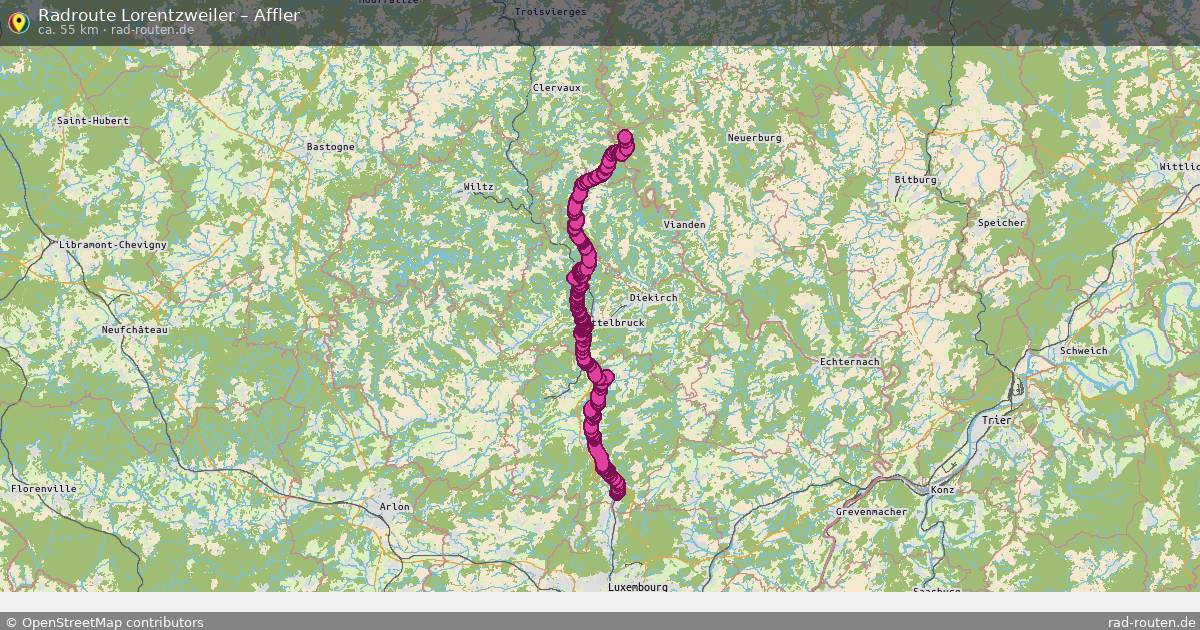 Fahrradroute Lorentzweiler – Affler