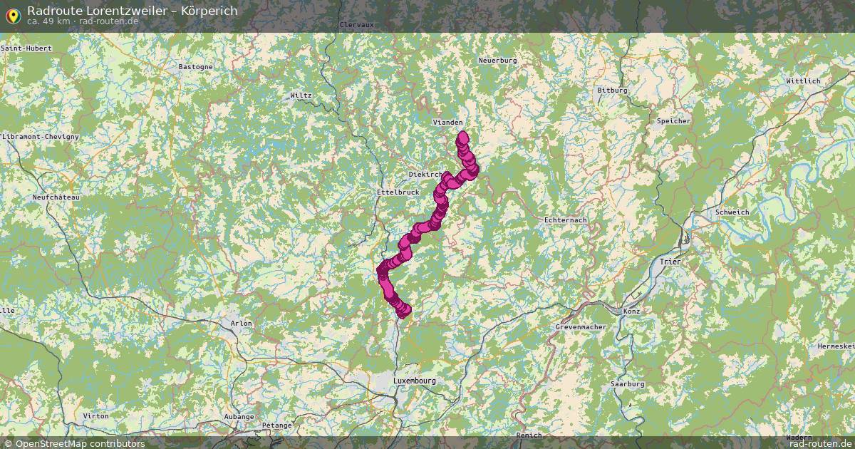 Fahrradroute Lorentzweiler – Körperich