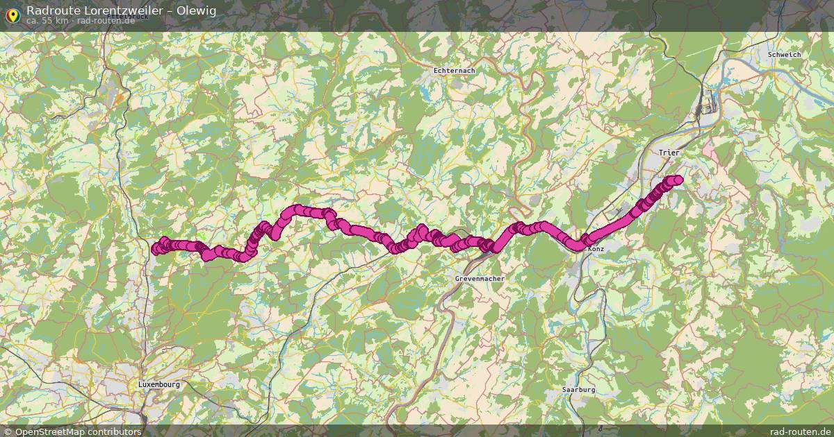 Fahrradroute Lorentzweiler – Olewig
