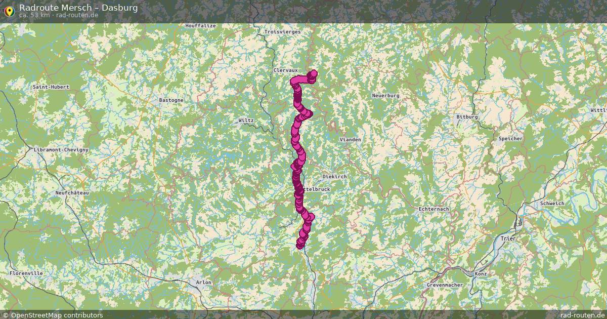 Fahrradroute Mersch – Dasburg