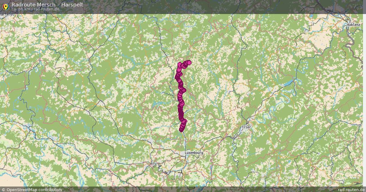 Fahrradroute Mersch – Harspelt