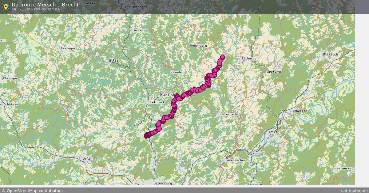 Fahrradroute Mersch – Brecht