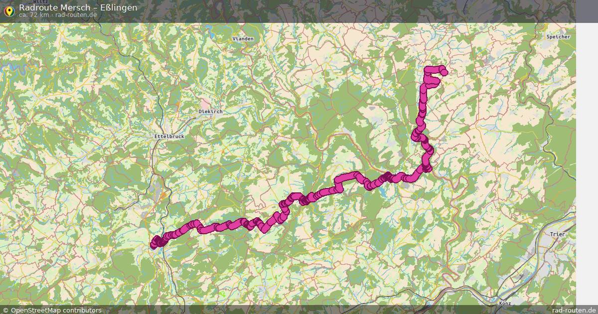 Fahrradroute Mersch – Eßlingen