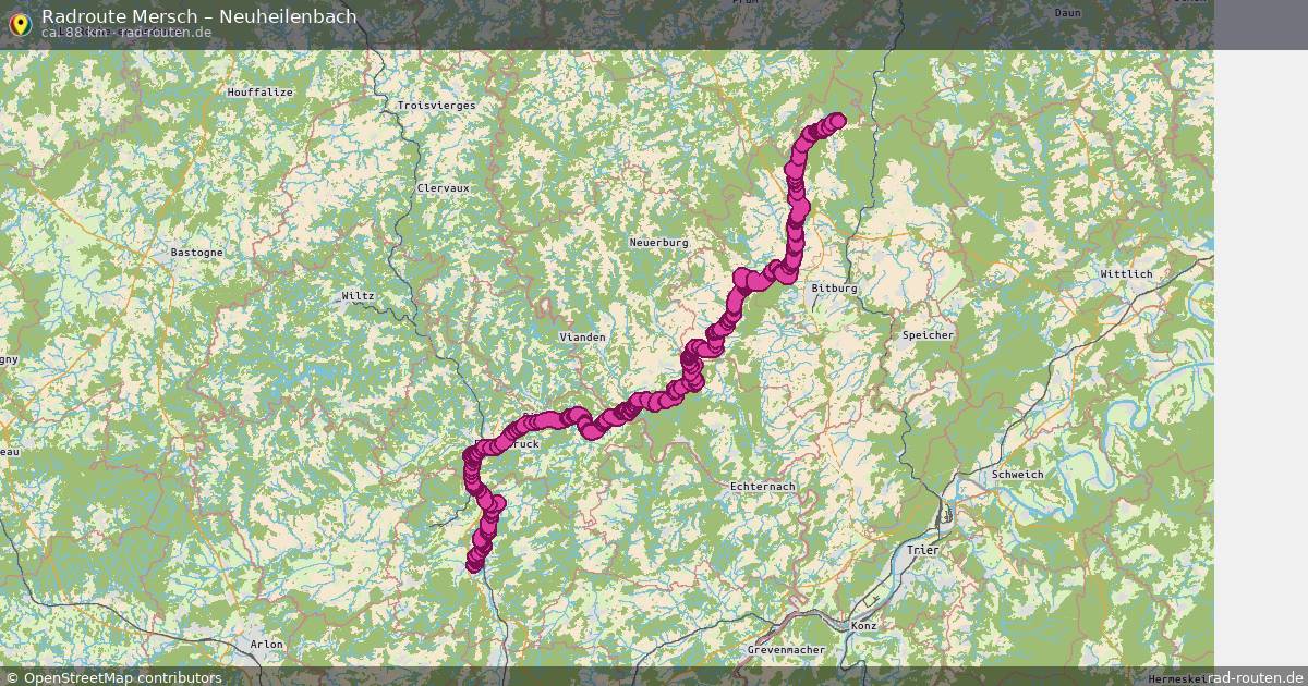 Fahrradroute Mersch – Neuheilenbach