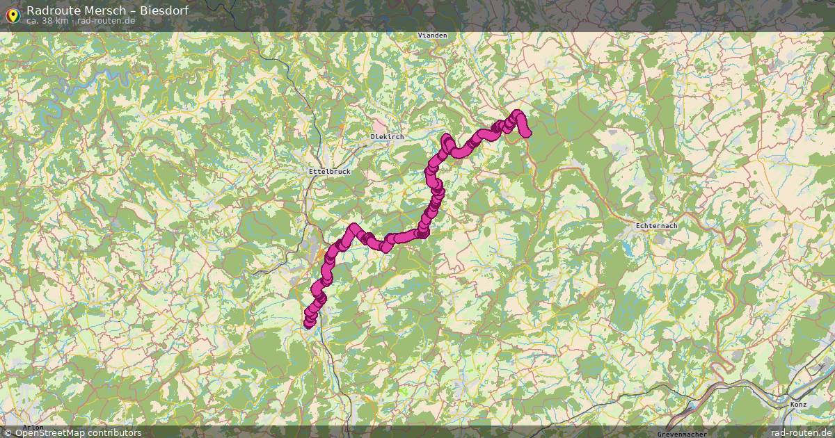 Fahrradroute Mersch – Biesdorf