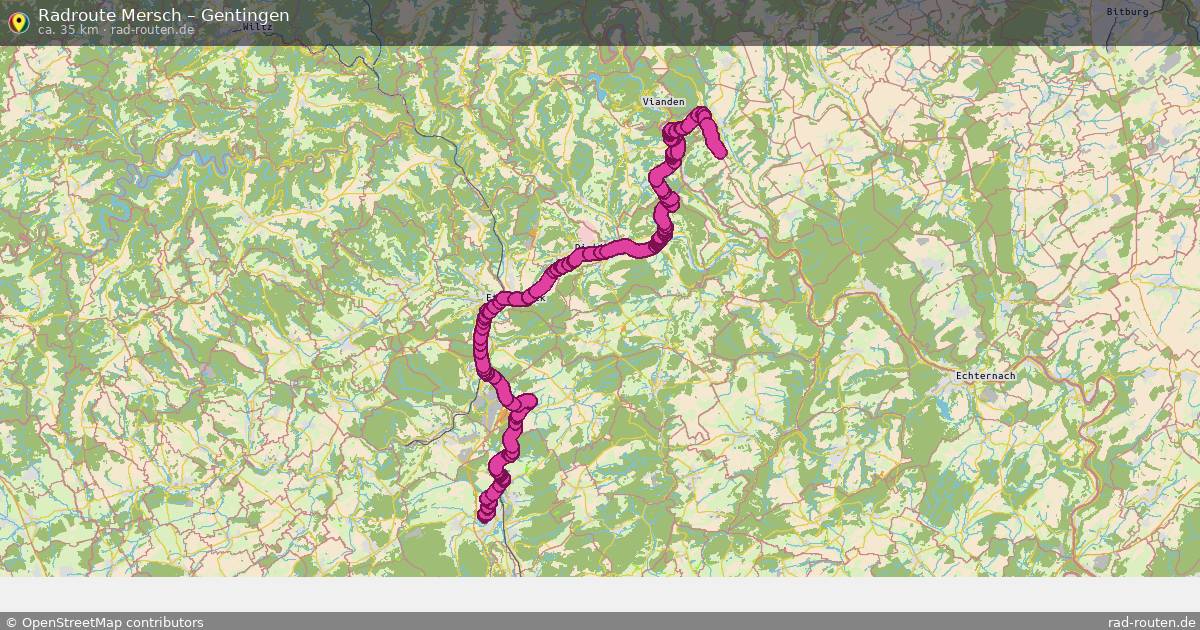 Fahrradroute Mersch – Gentingen