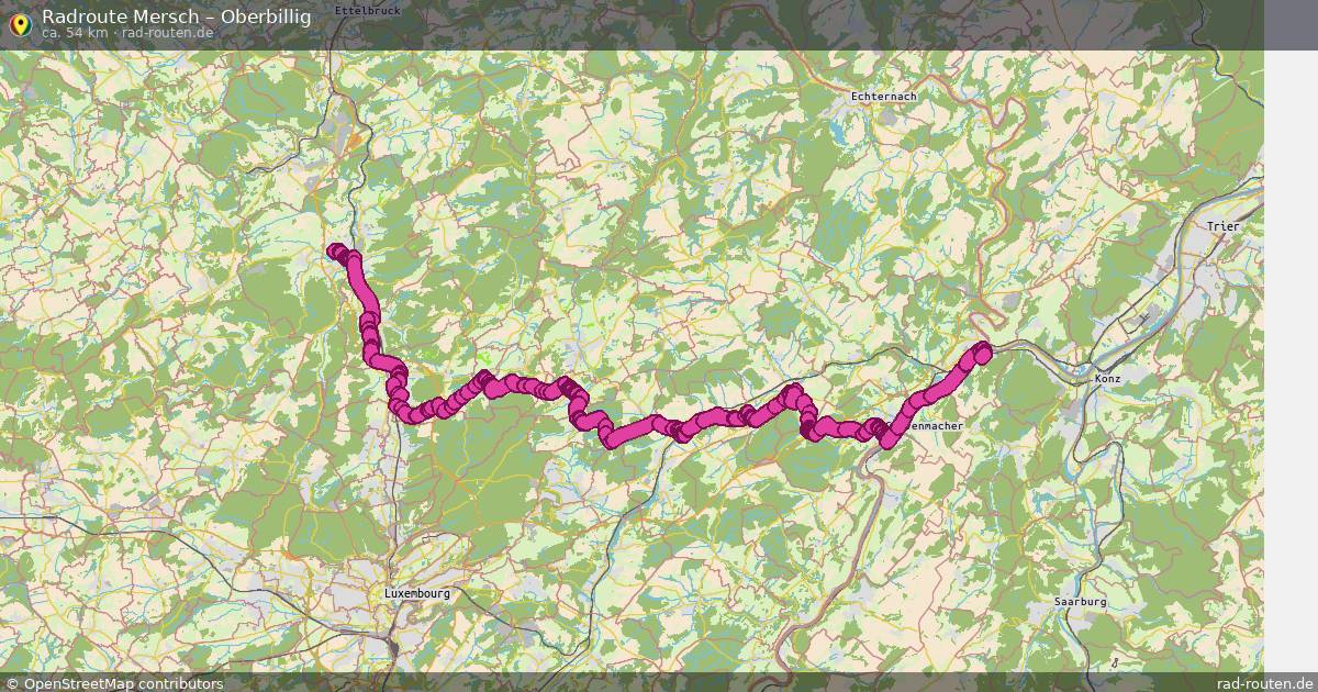Fahrradroute Mersch – Oberbillig