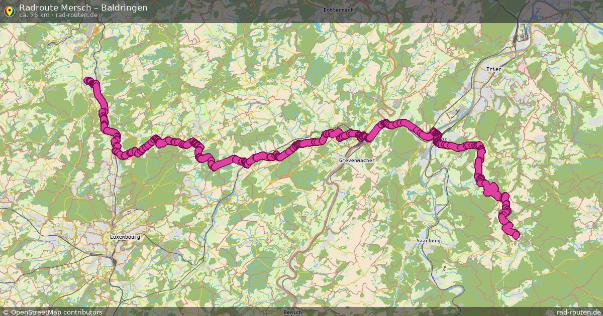 Fahrradroute Mersch – Baldringen