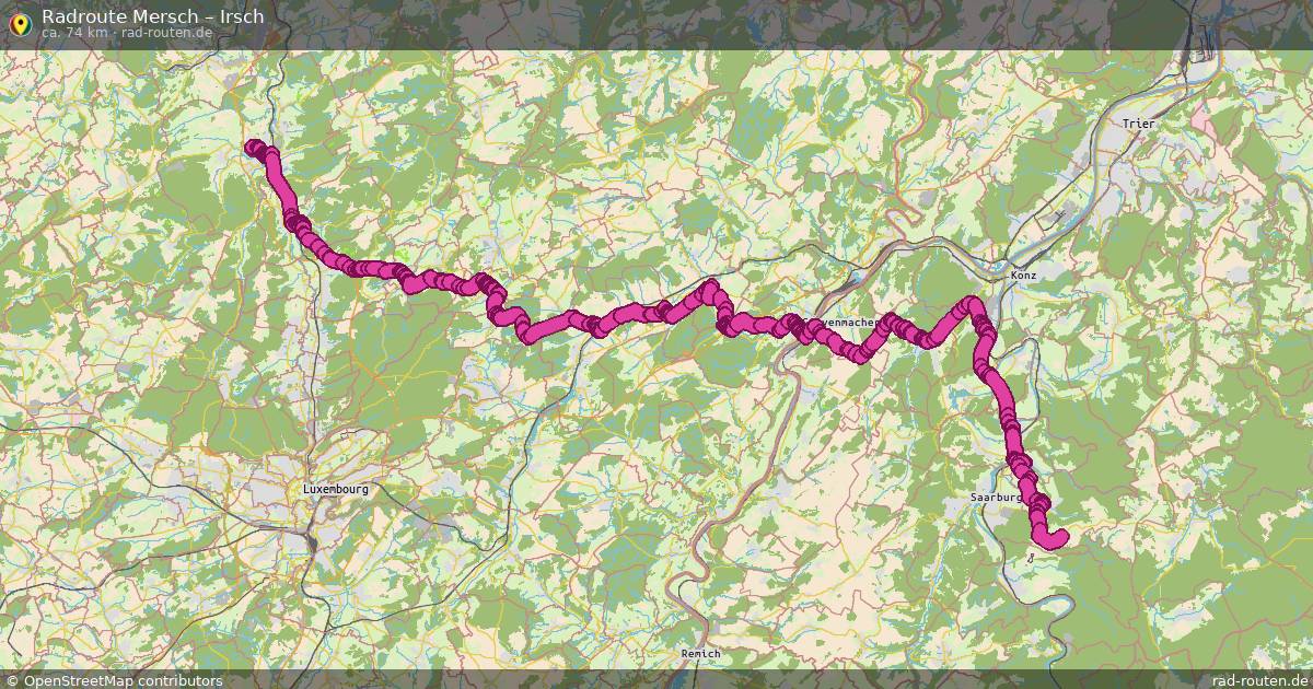 Fahrradroute Mersch – Irsch