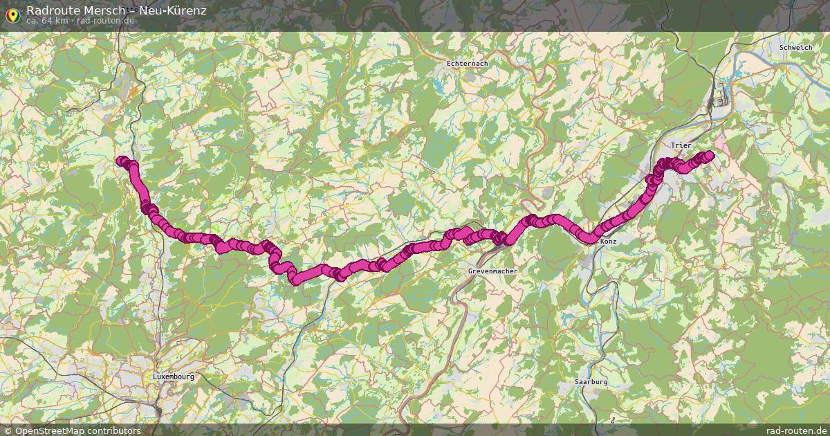 Fahrradroute Mersch – Neu-Kürenz