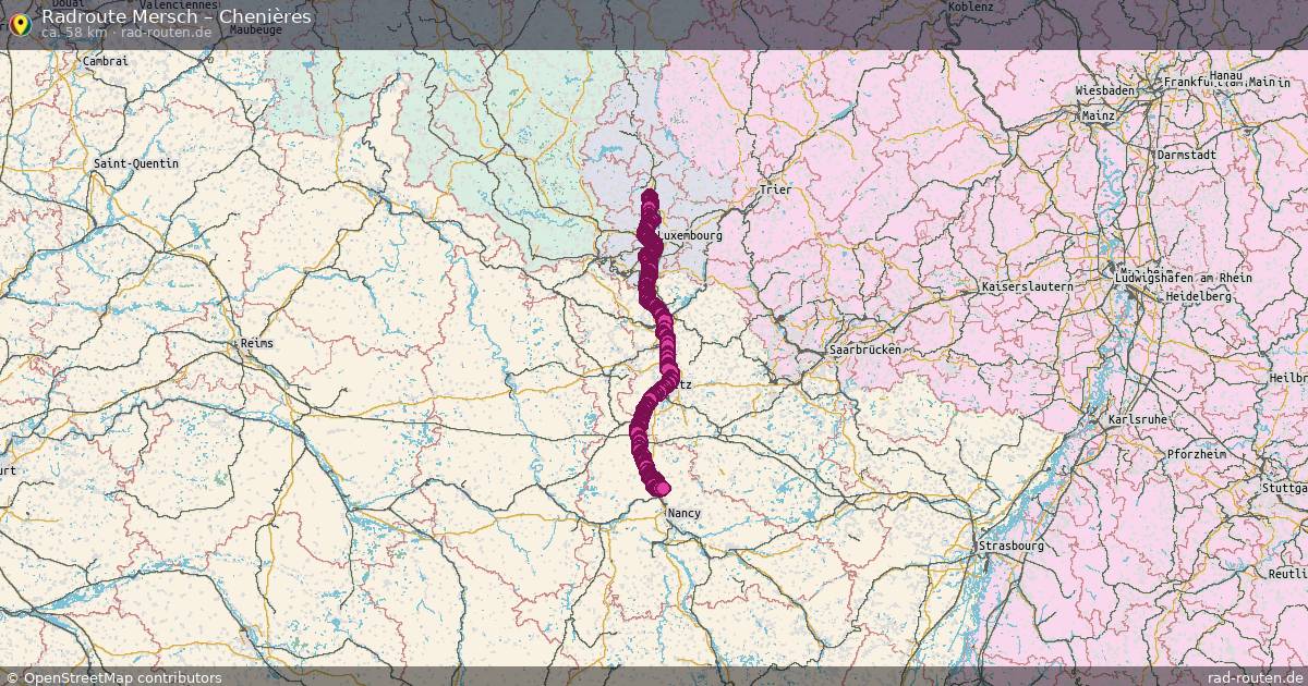 Fahrradroute Mersch – Chenières