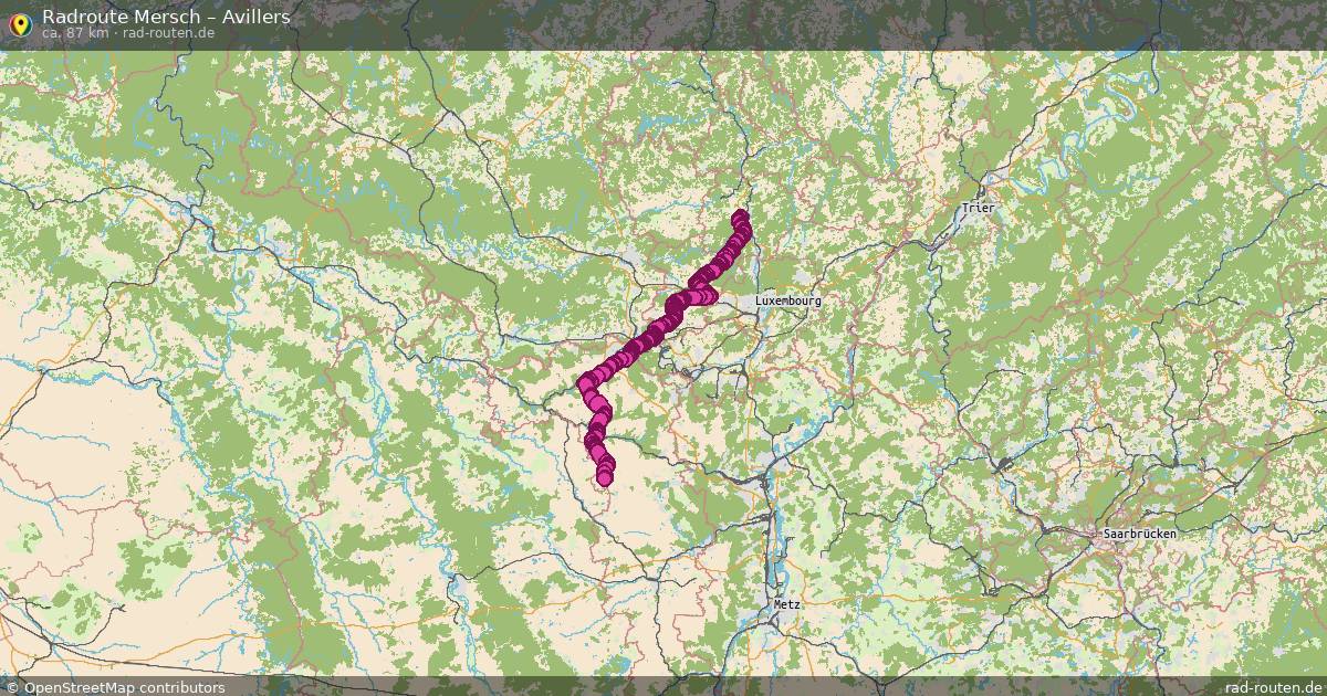 Fahrradroute Mersch – Avillers