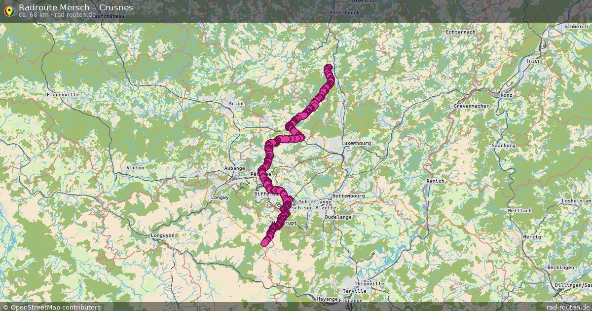 Fahrradroute Mersch – Crusnes