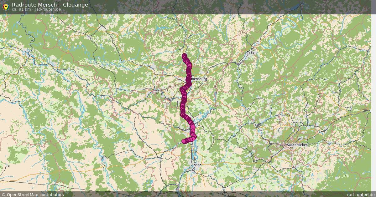 Fahrradroute Mersch – Clouange