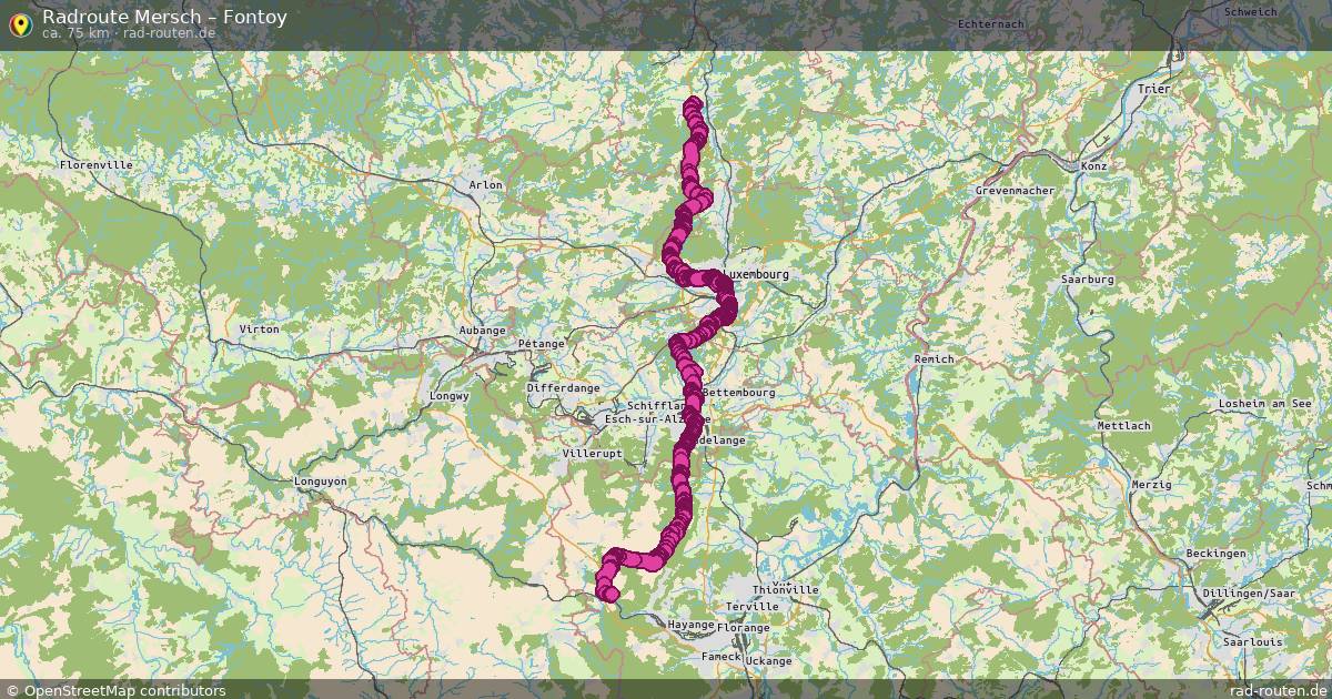 Fahrradroute Mersch – Fontoy