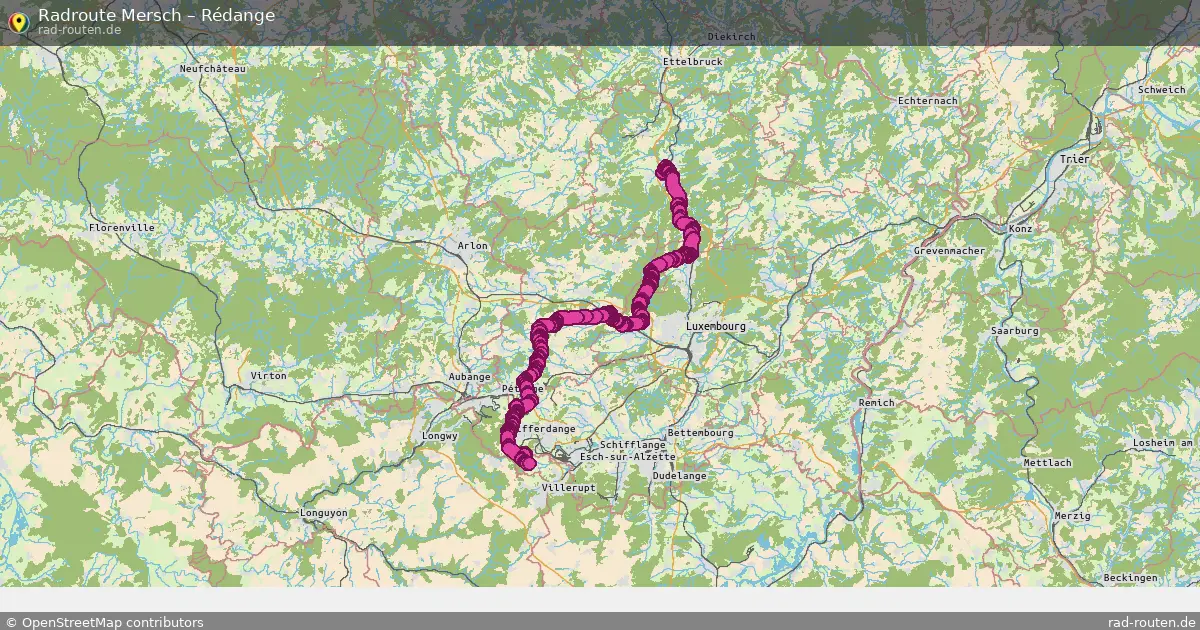 Fahrradroute Mersch – Rédange