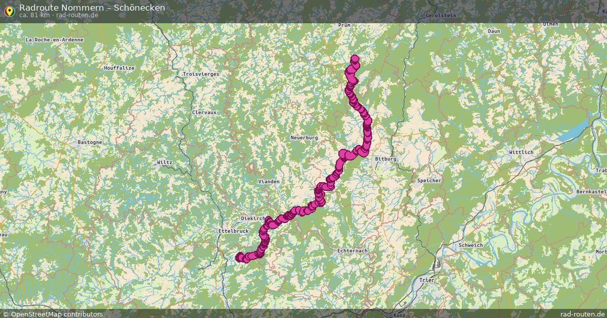 Fahrradroute Nommern – Schönecken
