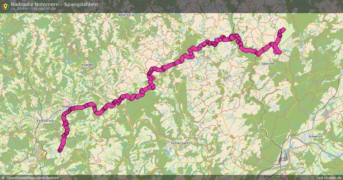 Fahrradroute Nommern – Spangdahlem
