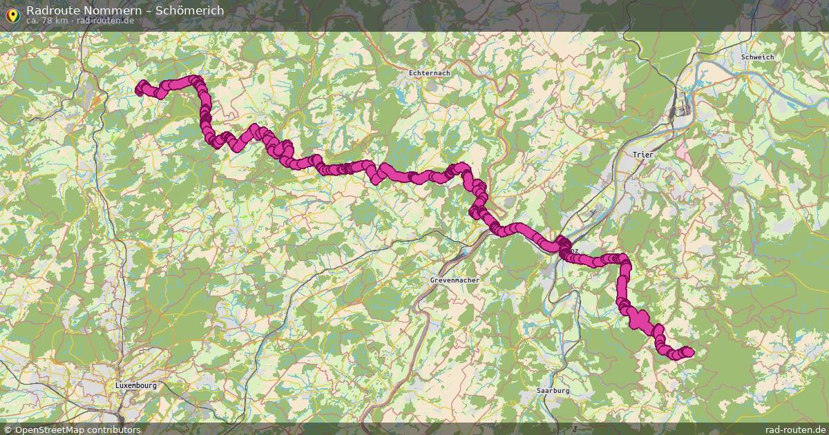 Fahrradroute Nommern – Schömerich
