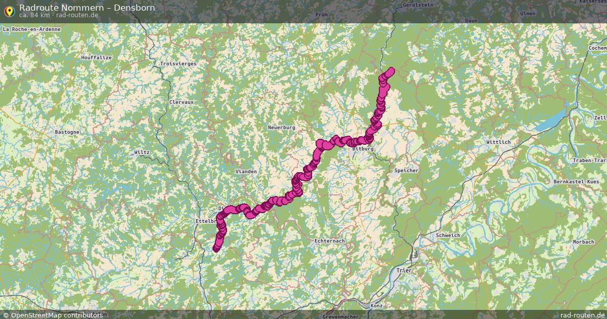 Fahrradroute Nommern – Densborn