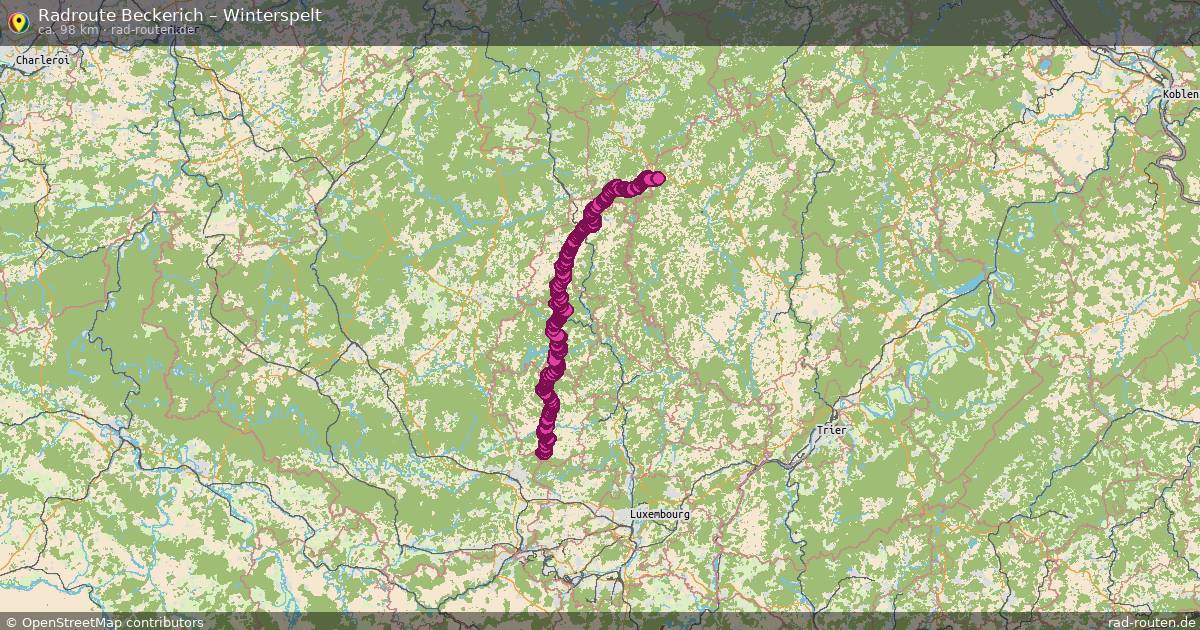Fahrradroute Beckerich – Winterspelt