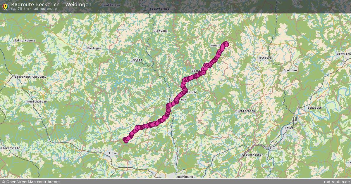Fahrradroute Beckerich – Weidingen