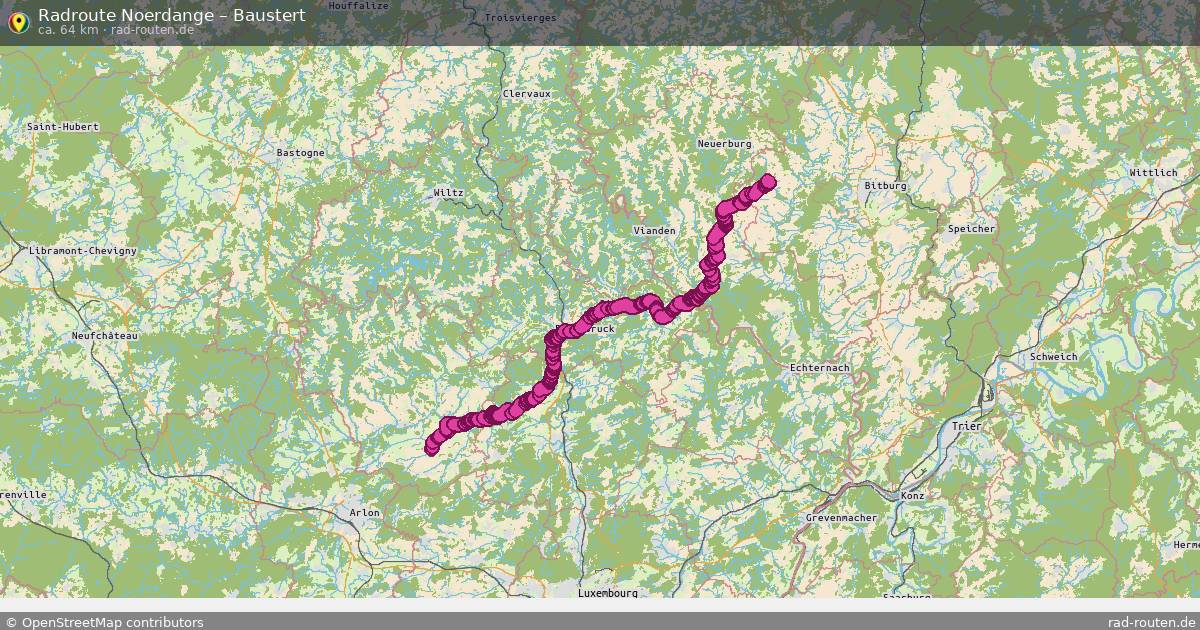 Fahrradroute Noerdange – Baustert