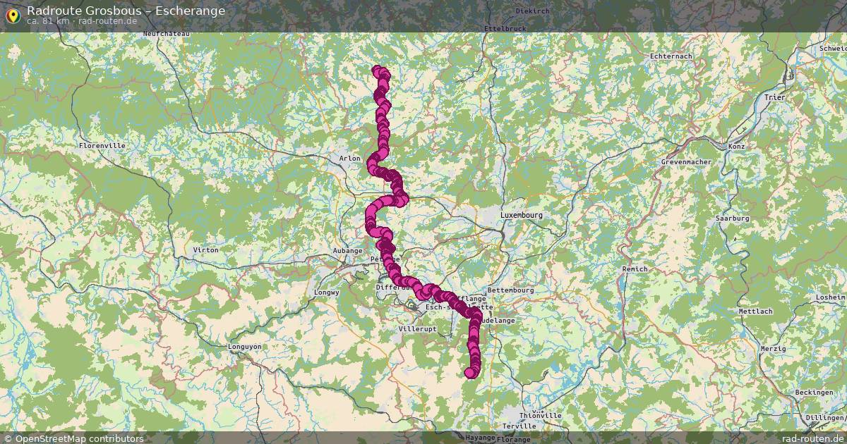Fahrradroute Grosbous – Escherange