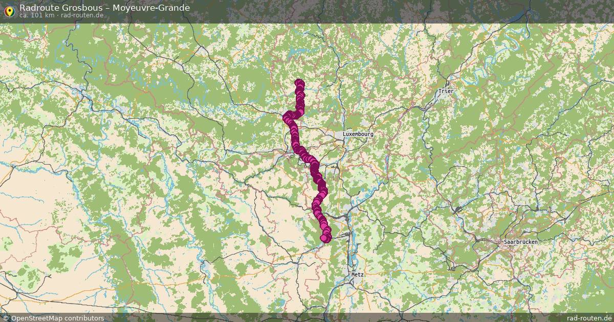 Fahrradroute Grosbous – Moyeuvre-Grande