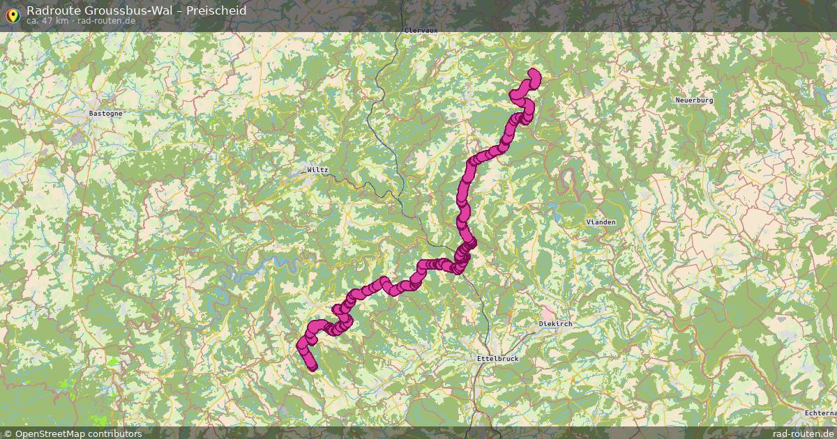 Fahrradroute Groussbus-Wal – Preischeid
