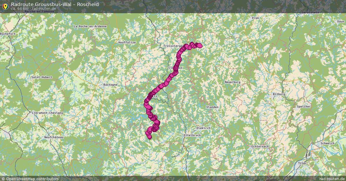 Fahrradroute Groussbus-Wal – Roscheid